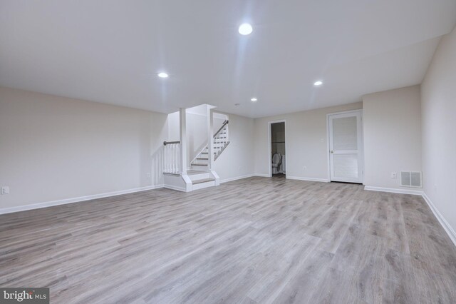 interior space featuring light hardwood / wood-style flooring