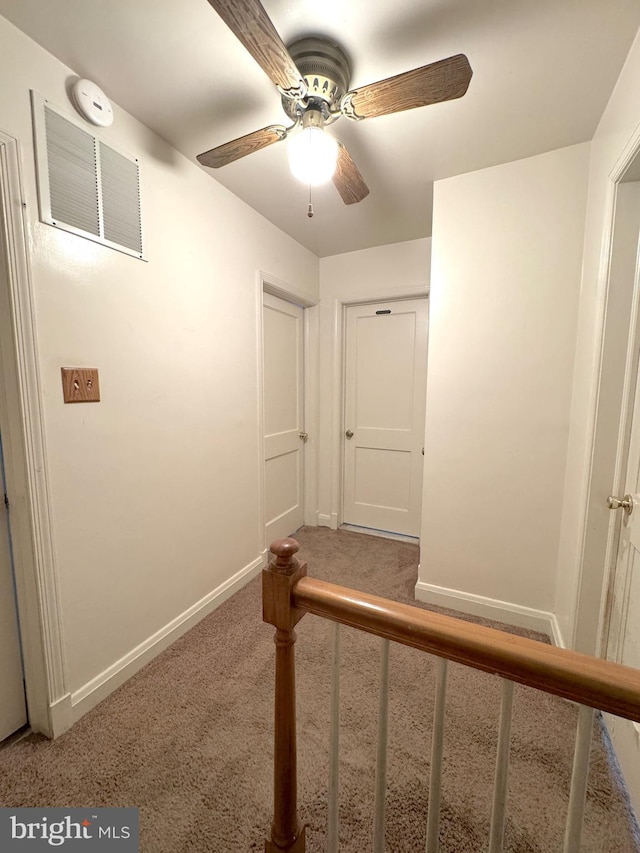 hallway featuring carpet floors