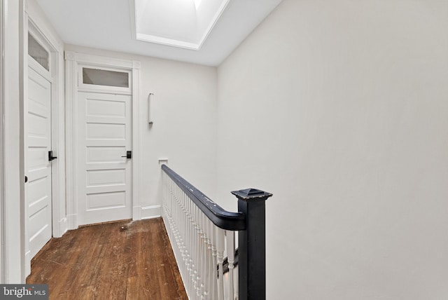 hall featuring dark hardwood / wood-style flooring