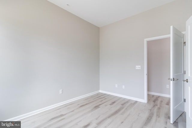 empty room featuring light hardwood / wood-style flooring