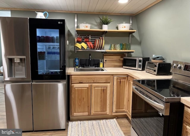 kitchen with sink and stainless steel appliances