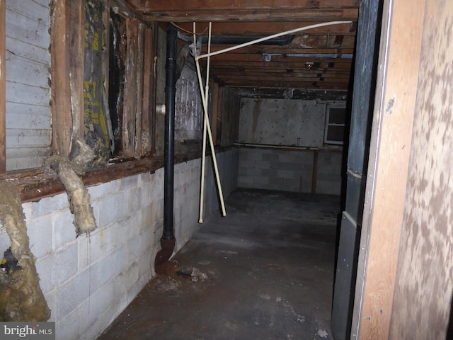 view of basement