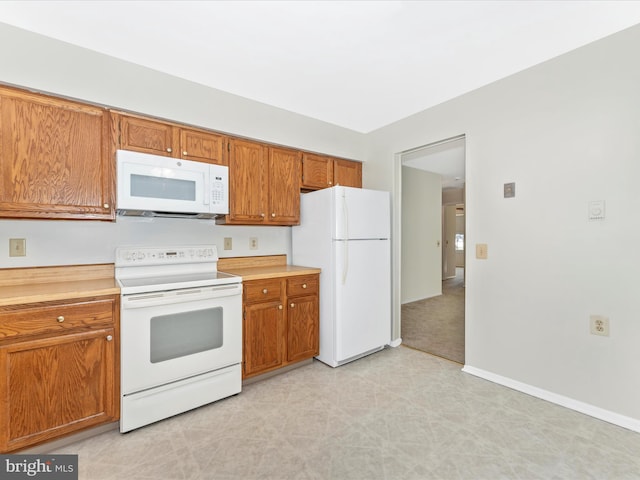 kitchen with white appliances