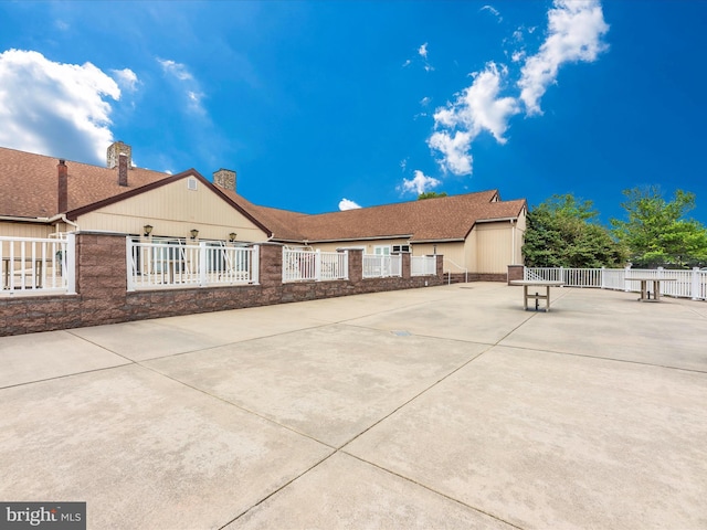 view of front of property with a patio