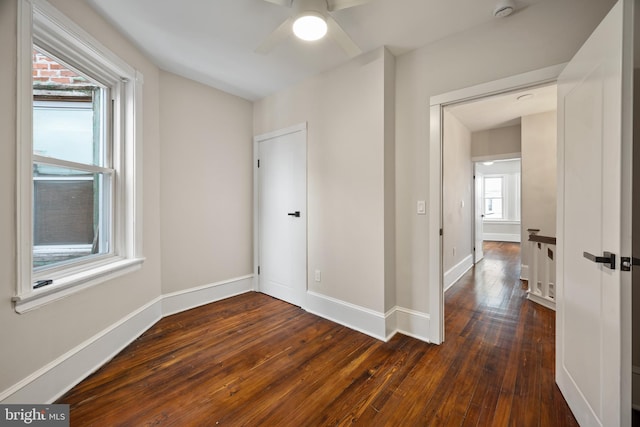 interior space featuring dark hardwood / wood-style flooring