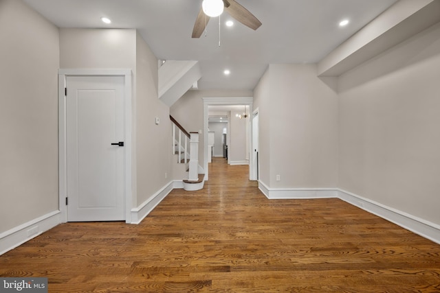 interior space featuring hardwood / wood-style flooring