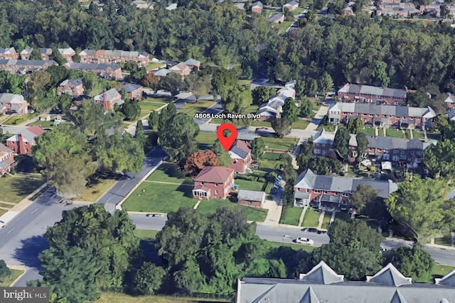 birds eye view of property featuring a residential view