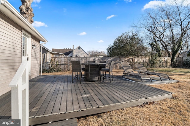 view of wooden terrace