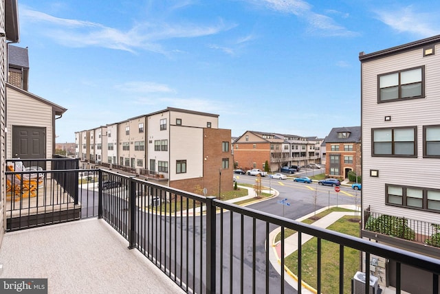 balcony with central air condition unit