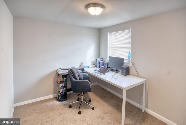 view of carpeted office