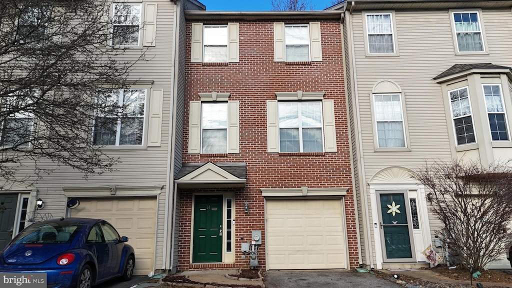 view of property featuring a garage