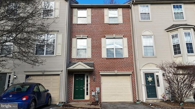 view of property featuring a garage