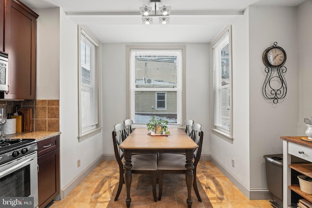 view of dining space