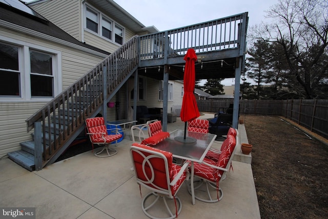 view of patio / terrace with a deck