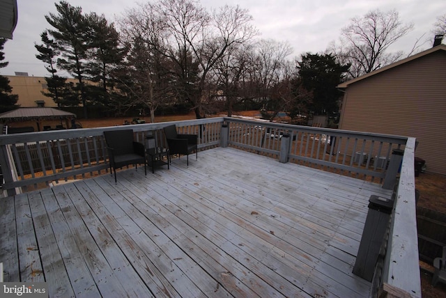 view of wooden terrace