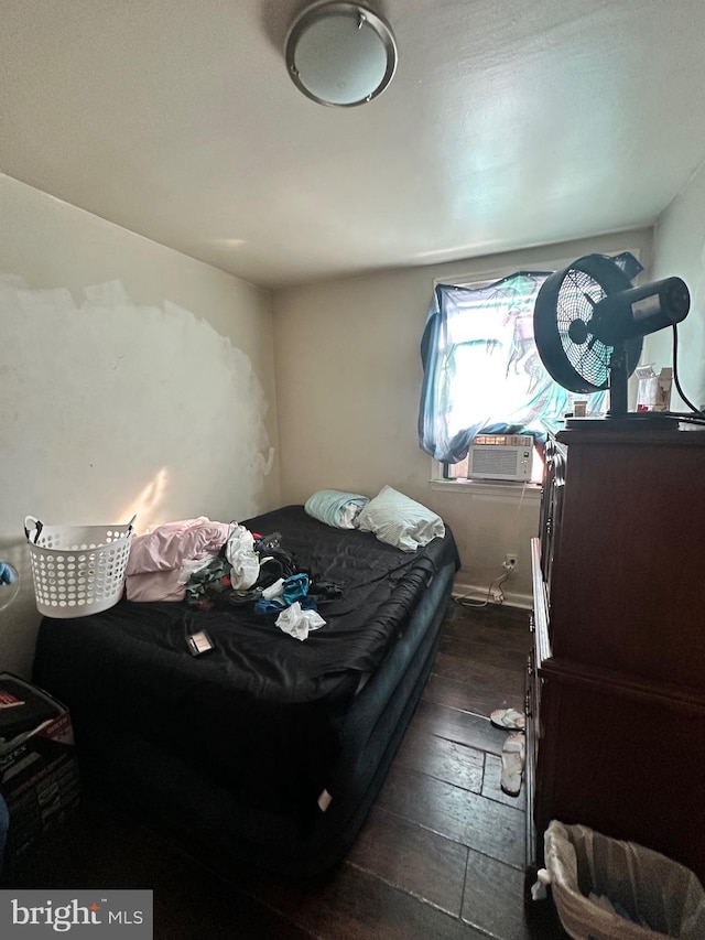 bedroom with cooling unit