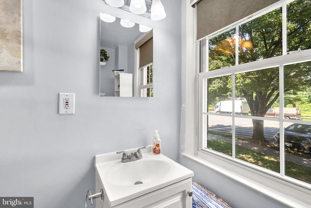 bathroom featuring vanity