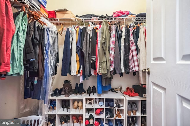 view of walk in closet