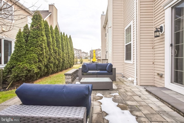 view of patio / terrace featuring an outdoor hangout area