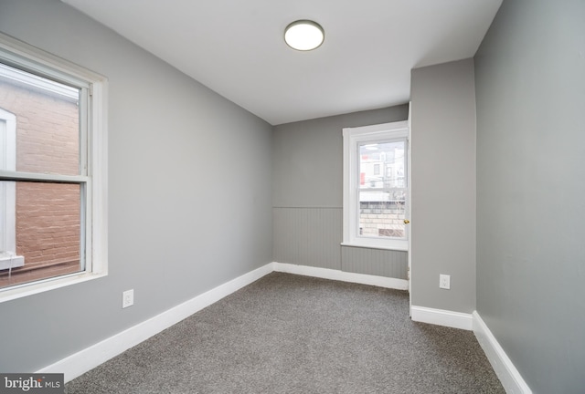 view of carpeted empty room