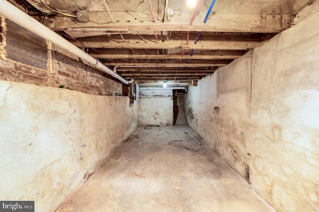 view of basement