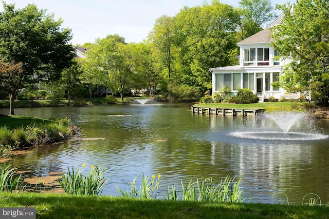 view of water feature