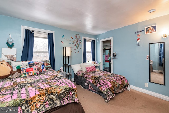 view of carpeted bedroom