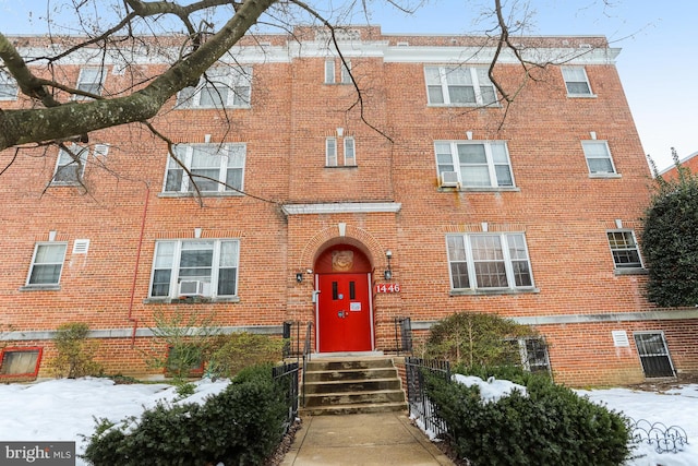 view of front of house with cooling unit