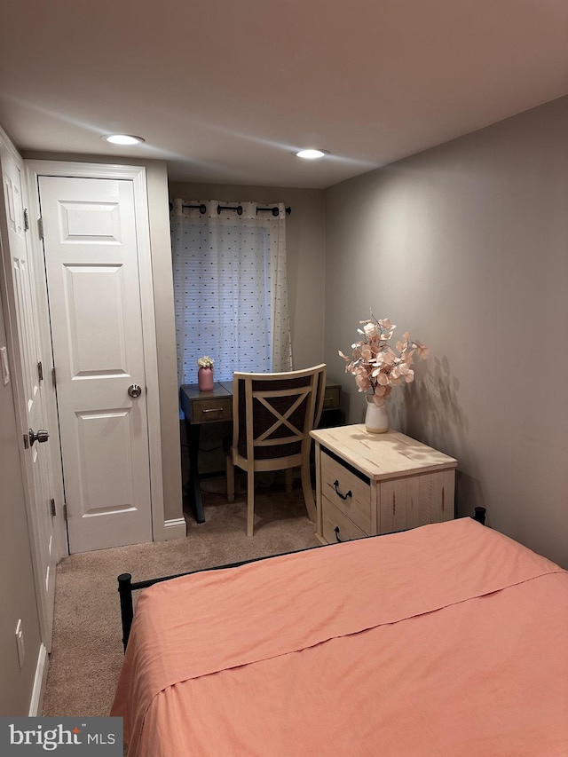 view of carpeted bedroom