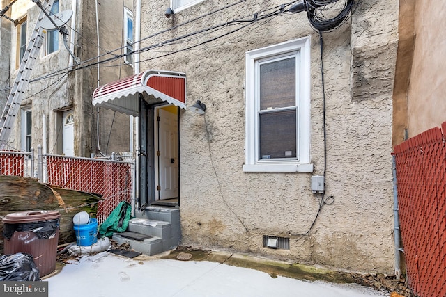 view of doorway to property