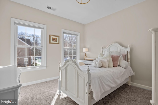 view of carpeted bedroom