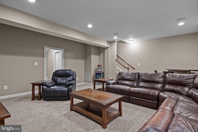 view of carpeted living room