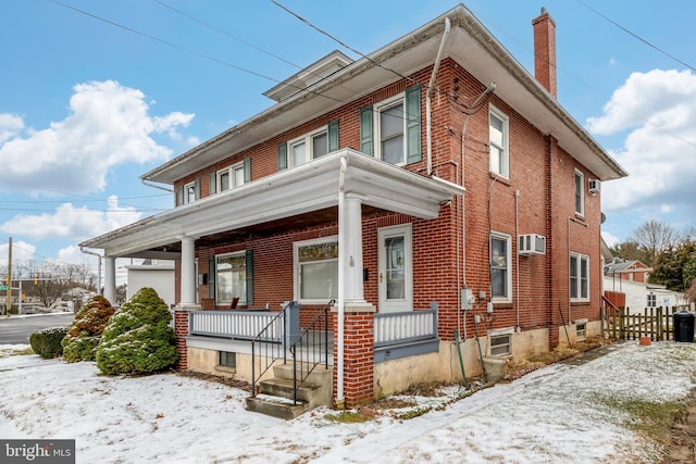 exterior space with covered porch