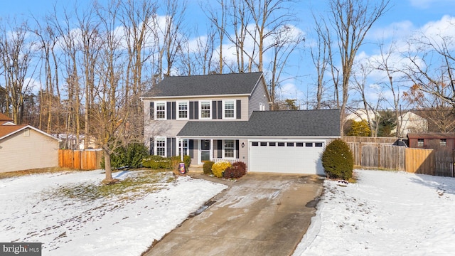 view of front of home with a garage