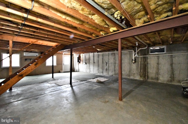 view of basement