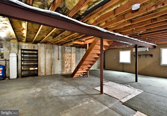 basement featuring plenty of natural light