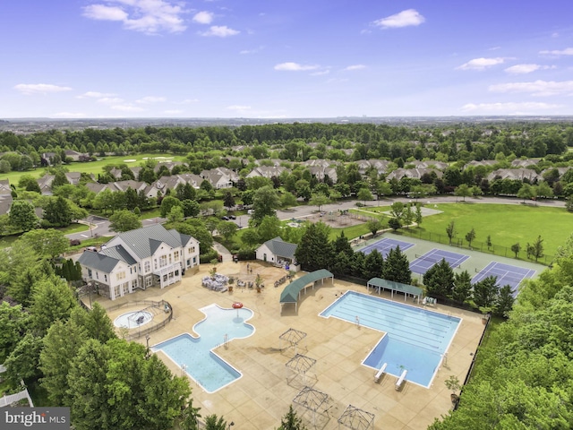 birds eye view of property