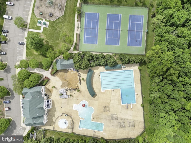 birds eye view of property