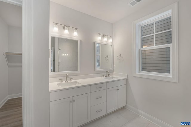 bathroom featuring vanity