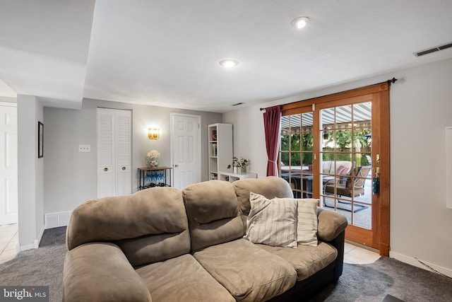 view of carpeted living room