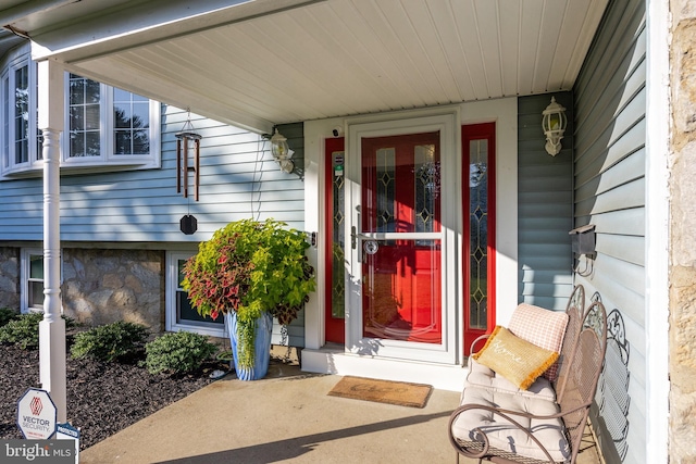 view of doorway to property