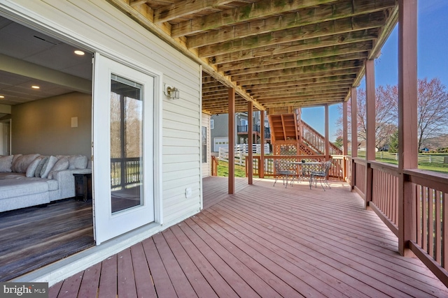 view of wooden terrace