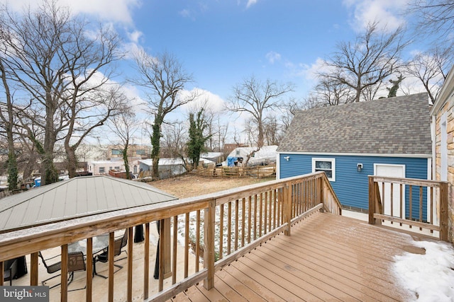 view of wooden deck