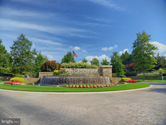 view of community sign