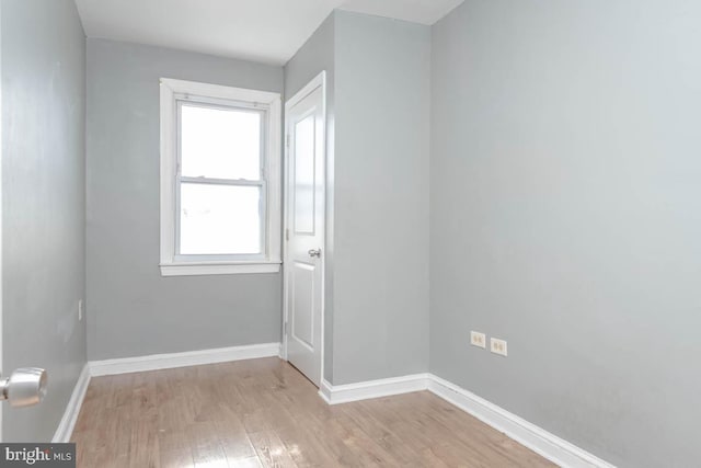 empty room featuring light hardwood / wood-style flooring