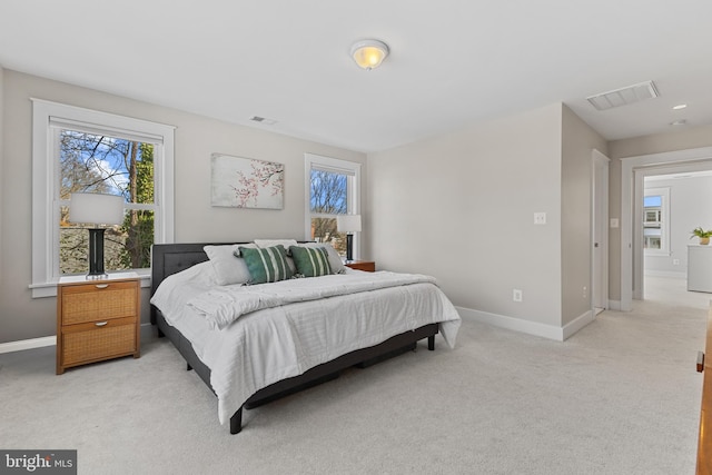 view of carpeted bedroom