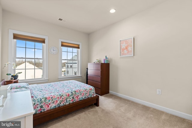 view of carpeted bedroom