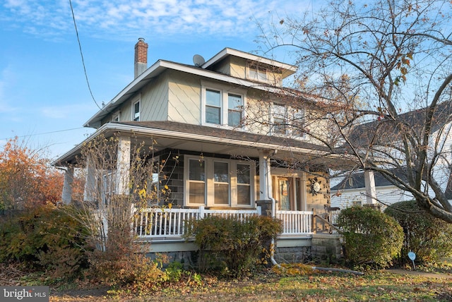 view of front of house featuring covered porch