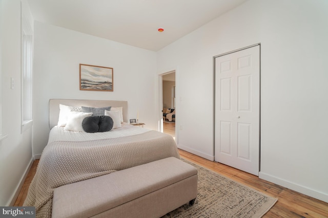 bedroom featuring wood-type flooring