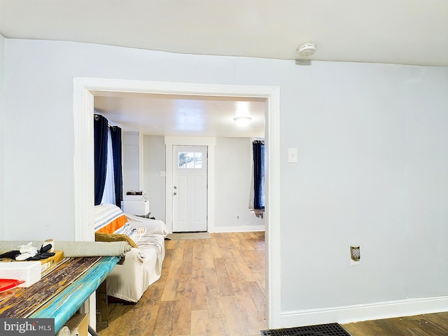 entryway featuring wood-type flooring